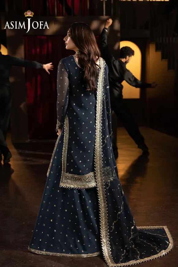 Aurora – Luxury Chiffon Embroidered 3-Piece by Asim Jofa