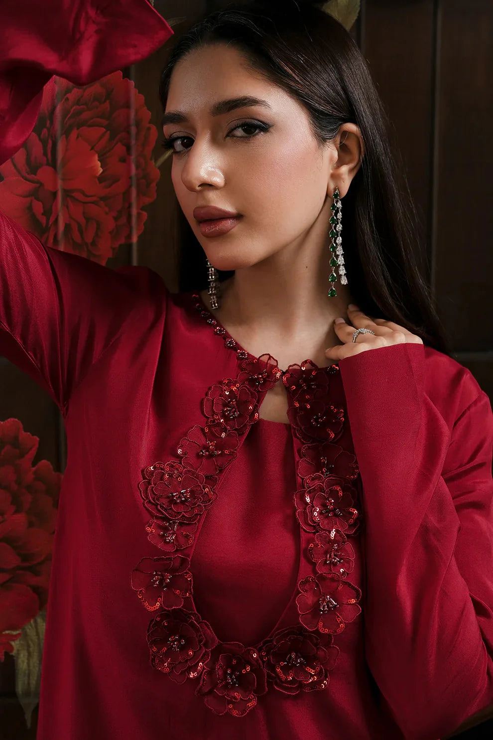 Amol (By Lulusar) – Luxury Silk Embroidered 3-Piece Set
